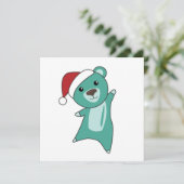 Kleurrijke Beren Beer kerstwinterdieren Kaart (Staand voorkant)