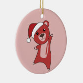 Kleurrijke Beren Beer kerstwinterdieren Keramisch Ornament (Rechts)