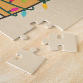 Kleurrijke Beren Beer kerstwinterdieren Legpuzzel (Zijkant)