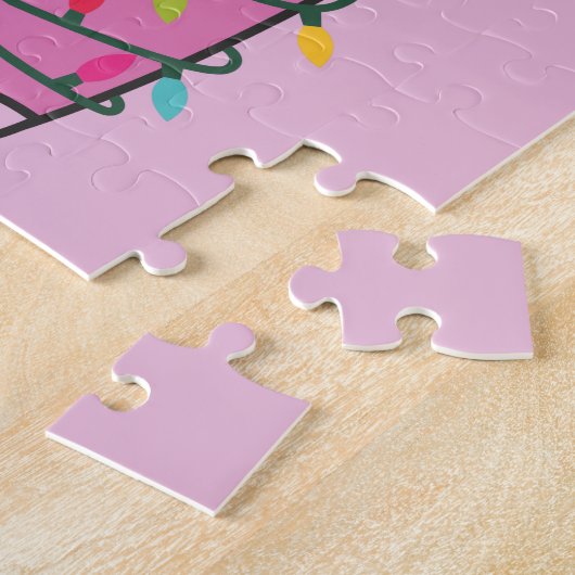 Kleurrijke Beren Beer kerstwinterdieren Legpuzzel (Zijkant)