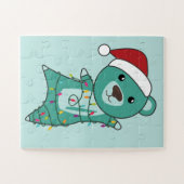 Kleurrijke Beren Beer kerstwinterdieren Legpuzzel (Horizontaal)