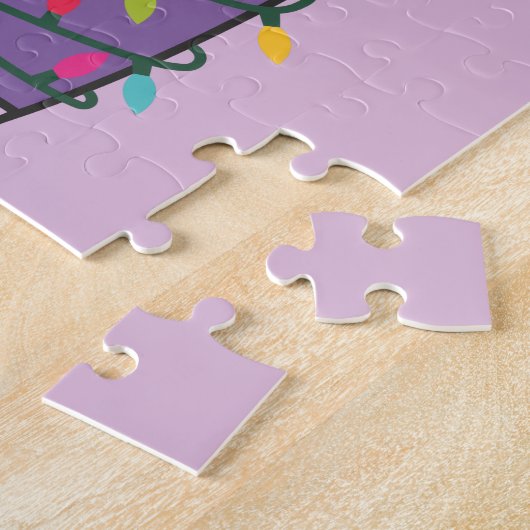 Kleurrijke Beren Beer kerstwinterdieren Legpuzzel (Zijkant)