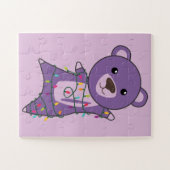 Kleurrijke Beren Beer kerstwinterdieren Legpuzzel (Horizontaal)