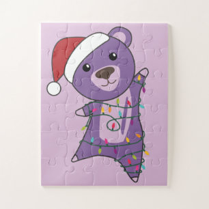 Kleurrijke Beren Beer kerstwinterdieren Legpuzzel