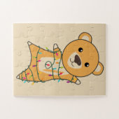 Kleurrijke Beren Beer kerstwinterdieren Legpuzzel (Horizontaal)