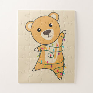 Kleurrijke Beren Beer kerstwinterdieren Legpuzzel