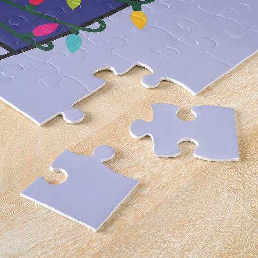 Kleurrijke Beren Beer kerstwinterdieren Legpuzzel (Zijkant)