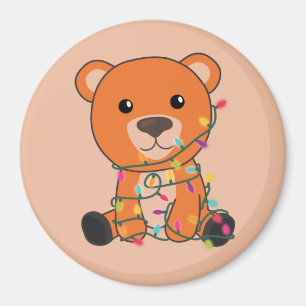 Kleurrijke Beren Beer kerstwinterdieren Magneet