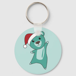 Kleurrijke Beren Beer kerstwinterdieren Sleutelhanger
