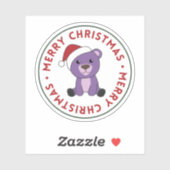 Kleurrijke Beren Beer kerstwinterdieren Sticker (Vel)