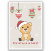 Kleurrijke Beren Beer kerstwinterdieren Sticker (Voorkant)