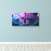 Kleurrijke beren canvas afdruk (Insitu (Houten vloer))