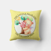 Kleurrijke Beren kinderkamer Sierkussen (Achterkant)