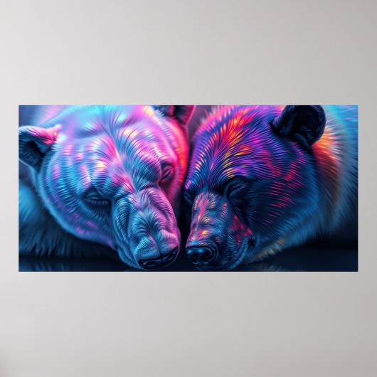Kleurrijke beren poster (Voorkant)
