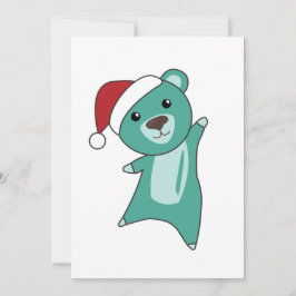 Kleurrijke beren vrolijk kerstfeest winterdieren b feestdagenkaart