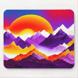 Kleurrijke bergen muismat