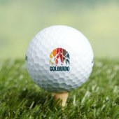 Kleurrijke bergen retro golfballen (Insitu Shirt)