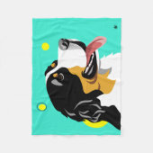 Kleurrijke Bernese Mountain Dog Fleece Deken (Voorkant)