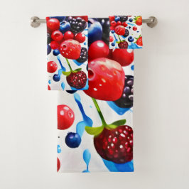 Kleurrijke Berry Fiesta Design Bad Handdoek