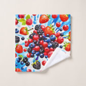Kleurrijke Berry Fiesta Design Bad Handdoek (Wasdoekje)