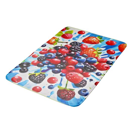 Kleurrijke Berry Fiesta Design Badmat (Gekanteld)