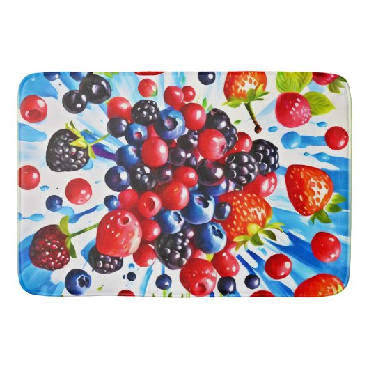 Kleurrijke Berry Fiesta Design Badmat (Voorkant)