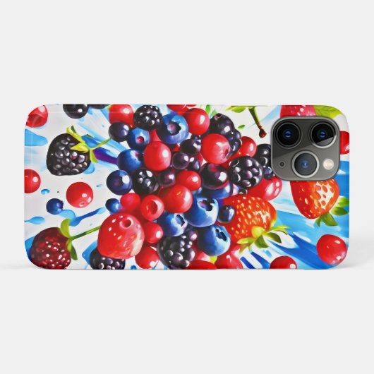 Kleurrijke Berry Fiesta Design Case-Mate iPhone Case (Achterkant (horizontaal))