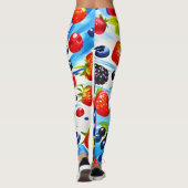 Kleurrijke Berry Fiesta Design Leggings (Achterkant)