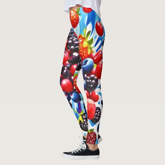Kleurrijke Berry Fiesta Design Leggings (Links)
