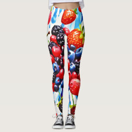 Kleurrijke Berry Fiesta Design Leggings