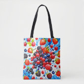 Kleurrijke Berry Fiesta Design Tote Bag (Voorkant)