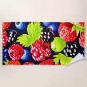 Kleurrijke Berry Medley Design Strandlaken (Voorkant)