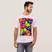 Kleurrijke Berry Medley Design T-shirt (Voorkant volledig)