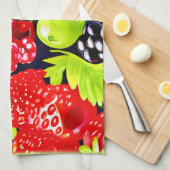 Kleurrijke Berry Medley Design Theedoek (Quarter Fold)