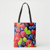 Kleurrijke Berry Medley Design Tote Bag (Voorkant)