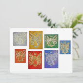 Kleurrijke Beschermengel Kunst Aangepaste Uitnodig Kaart (Staand voorkant)