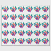 Kleurrijke bessen cadeaupapier (Vlak)