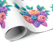 Kleurrijke bessen cadeaupapier (Rol Hoek)