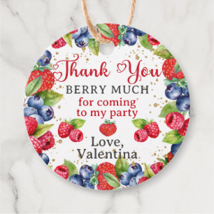 Kleurrijke bessen Hartelijk dank Berry Much verjaa Bedankjes Labels