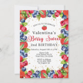 Kleurrijke bessen meisjes bessen zoete zomer verja kaart (Voorkant)