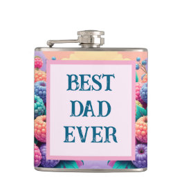 Kleurrijke bessen met beste vader ooit heupfles