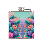 Kleurrijke bessen met beste vader ooit heupfles (Achterkant)