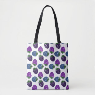 Kleurrijke bessen: veelkleurig naadloos patroon. tote bag