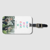 Kleurrijke "Best Dad Ever" - Leuk en oprecht cadea Bagagelabel (Voorkant (horizontaal))