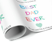 Kleurrijke "Best Dad Ever" - Leuk en oprecht cadea Cadeaupapier (Rol Hoek)