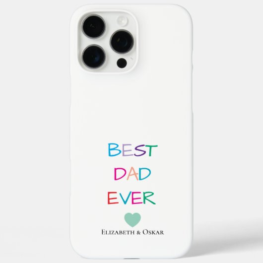 Kleurrijke "Best Dad Ever" - Leuk en oprecht cadea Case-Mate iPhone Case (Achterkant)