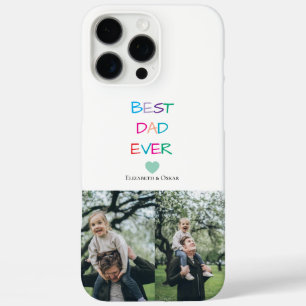 Kleurrijke "Best Dad Ever" - Leuk en oprecht cadea iPhone 16 Pro Max Hoesje