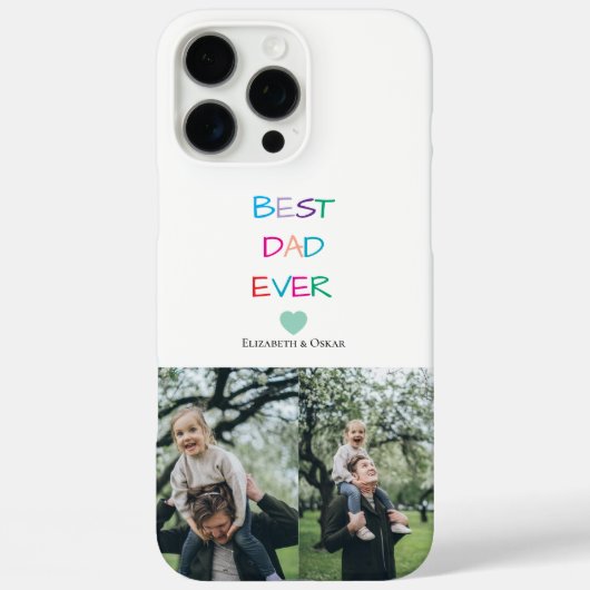 Kleurrijke "Best Dad Ever" - Leuk en oprecht cadea Case-Mate iPhone Case (Achterkant)