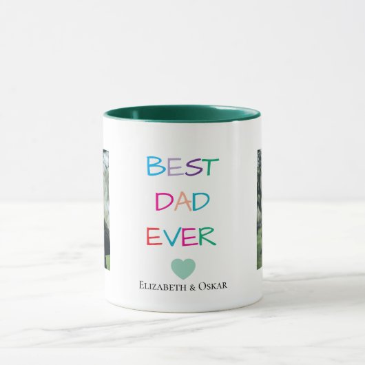 Kleurrijke "Best Dad Ever" - Leuk en oprecht cadea Mok (Midden)