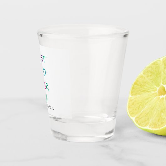 Kleurrijke "Best Dad Ever" - Leuk en oprecht cadea Shot Glas (Rechts)